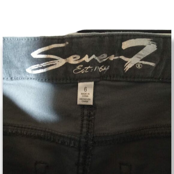 SEVEN7 Gray Corduroy Ultra High Rise Skinny Pants Size 6 - Picture 4 of 4